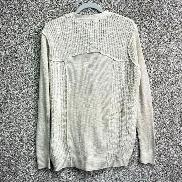 Michael Stars Cardigan Sweater Women’s M/L Parchment Slub Cotton Knit Snap NWT - Picture 5 of 6